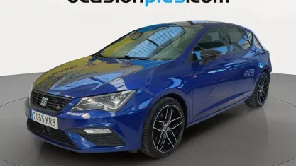 Usado Seat Leon FR 130 CV (95 kW) 2018 Azul Utilitario