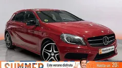 Rojo Usado 2015 Mercedes A180 AMG line Berlina | 17.990 € (Precio justo)