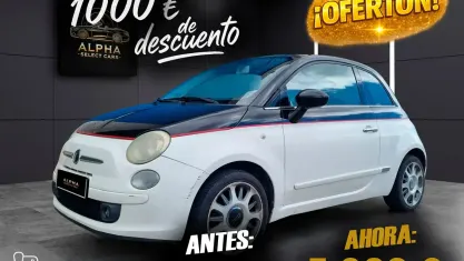 Usado Fiat 500 Lounge 69 CV (50 kW) 2008 Blanco Berlina