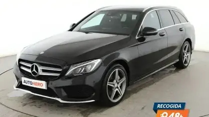 Occasion Mercedes C220 AMG line 170 PK (125 kW) 2016 Zwart Stationwagen