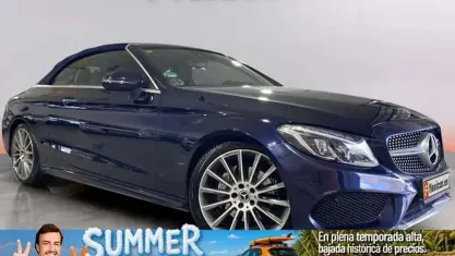Usado Mercedes C220 170 CV (125 kW) 2017 Azul Descapotable