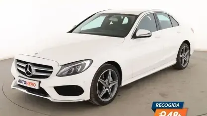 Usado Mercedes C220 AMG line 170 CV (125 kW) 2017 Blanco Berlina