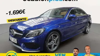 Usado Mercedes C220 AMG 170 CV (125 kW) 2017 Azul Berlina