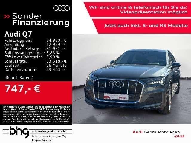 Azul Usado 2022 Audi Q7 S-Line SUV | 67.231 € - Imagen 1/4