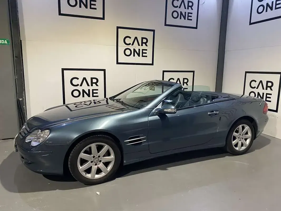 Usado Mercedes SL500 306 CV (225 kW) 2002 Azul Descapotable