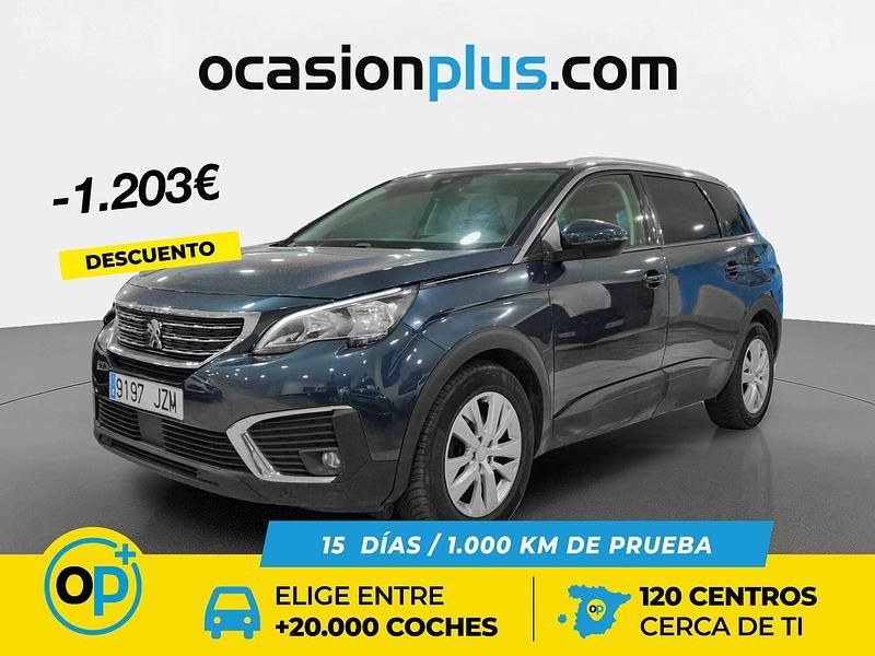 Azul Usado 2017 Peugeot 5008 Active Monovolumen | 15.047 € (Precio justo) - Imagen 1/4