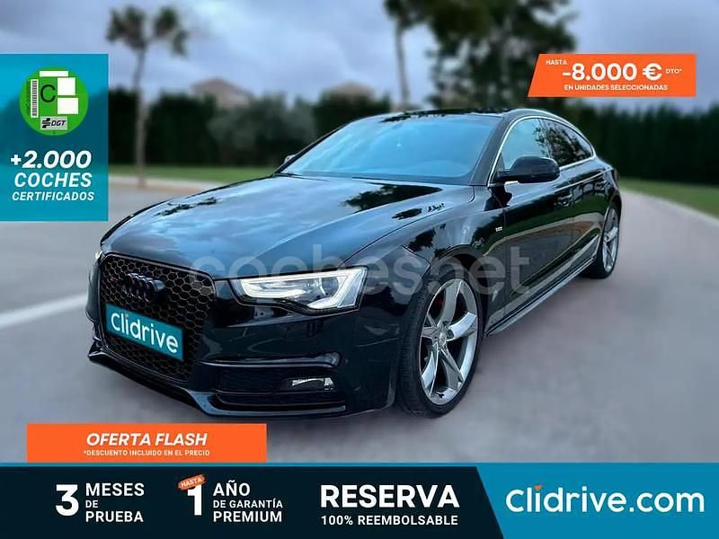 Negro Usado 2015 Audi A5 Sportback Advanced Utilitario | 14.790 € (Precio justo) - Imagen 1/3