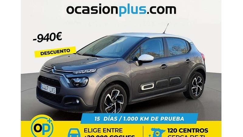 Gris Usado 2022 Citroën C3 Feel Utilitario | 8810 € (Buen precio) - Imagen 1/4