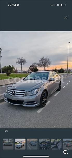 Usado Mercedes C220 Elegance 170 CV (125 kW) 2013 Gris / plata Berlina