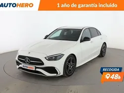 Blanco Usado 2021 Mercedes C220 AMG line Berlina | 38.799 € (Precio justo)