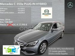 Gris / plata Usado 2016 Mercedes C350e Exclusive Familiar | 17.990 € (Buen precio)