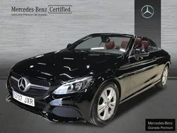 Negro Usado 2017 Mercedes C200 AMG line Descapotable | 29.900 € (Precio justo)