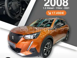 Naranja Usado 2021 Peugeot 2008 Active SUV | 17.490 € (Precio justo)