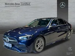 Azul Usado 2023 Mercedes C200 AMG line Berlina | 38.900 € (Precio justo)