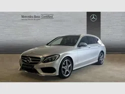 Plateado Usado 2019 Mercedes C220 AMG line Familiar | 29.890 € (Precio justo)