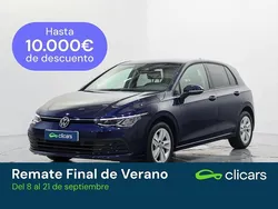 Azul Usado 2022 VW Golf VIII Life Berlina | 23.990 € (Precio justo)