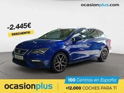 Azul Usado 2018 Seat Leon FR Familiar | 15.450 € (Precio justo)