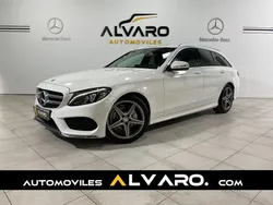 Blanco Usado 2015 Mercedes C220 AMG line Familiar | 18.890 € (Precio justo)