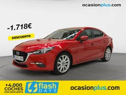 Rojo Usado 2017 Mazda 3 Luxury Berlina | 18.500 € (Un poco caro)