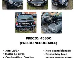 Negro Usado 2007 Mini ONE Utilitario | 4500 € (Precio justo)