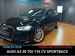 Negro Usado 2018 Audi A3 Sportback Berlina | 16.450 € (Precio justo)