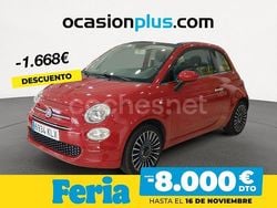 Rojo Usado 2018 Fiat 500C Lounge Descapotable | 11.750 € (Precio justo)
