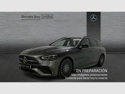 Gris / plateado Usado 2022 Mercedes C220 AMG line Familiar | 35.990 € (Un poco caro)