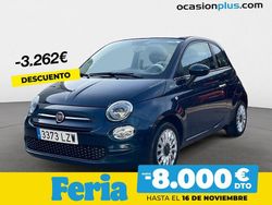 Azul Usado 2022 Fiat 500 Dolcevita Descapotable | 10.700 € (Precio justo)