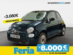 Azul Usado 2022 Fiat 500 Dolcevita Descapotable | 10.890 € (Precio justo)