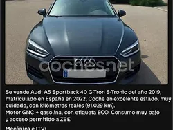Negro Usado 2019 Audi A5 Sportback Berlina | 22.500 € (Precio justo)