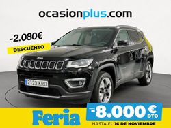 Negro Usado 2018 Jeep Compass Limited SUV | 16.550 € (Precio justo)