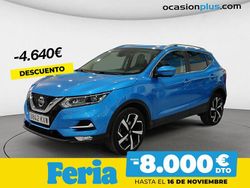 Azul Usado 2019 Nissan Qashqai Tekna SUV | 17.390 € (Precio justo)