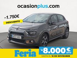 Gris / plata Usado 2023 Citroën C3 PureTech Utilitario | 11.550 € (Precio justo)