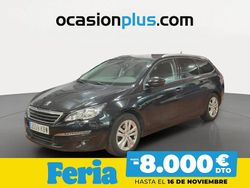 Negro Usado 2017 Peugeot 308 Style Familiar | 8990 € (Precio justo)
