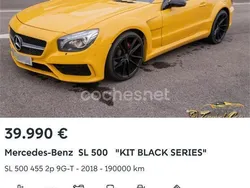 Amarillo Usado 2002 Mercedes SL500 Descapotable | 34.900 €