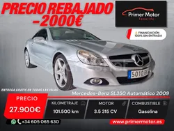 Gris / plata Usado 2009 Mercedes SL350 Descapotable | 27.900 € (Super precio)