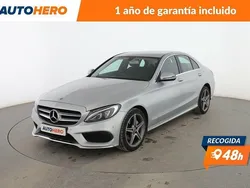 Gris Usado 2017 Mercedes C220 AMG line Berlina | 22.299 € (Precio justo)
