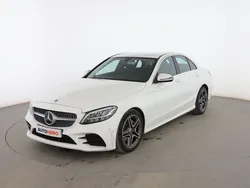 Blanco Usado 2018 Mercedes C220 AMG line Berlina | 30.599 € (Un poco caro)