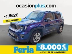 Azul Usado 2020 Jeep Renegade Limited SUV | 17.190 € (Precio justo)