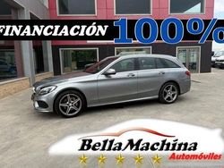 Gris Usado 2016 Mercedes C220 AMG line Familiar | 15.775 € (Precio justo)
