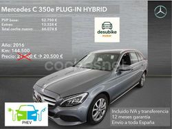 Gris / plata Usado 2016 Mercedes C350e Exclusive Familiar | 20.500 € (Precio justo)