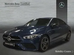 Denim blue metallic paint Usado 2021 Mercedes CLA200 AMG line Berlina | 32.900 € (Precio justo)