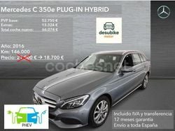 Gris / plata Usado 2016 Mercedes C350e Exclusive Familiar | 18.700 € (Buen precio)