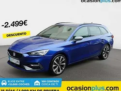 Azul Usado 2021 Seat Leon ST FR Familiar | 17.410 € (Precio justo)