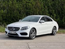 Blanco Usado 2015 Mercedes C220 AMG line Berlina | 18.900 € (Precio justo)