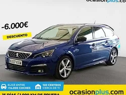 Azul Usado 2019 Peugeot 308 GT-line Familiar | 13.500 € (Precio justo)