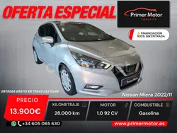 Gris / plata Usado 2022 Nissan Micra Acenta Utilitario | 13.900 € (Precio justo)