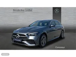 Gris selenita Usado 2024 Mercedes C300e AMG line Familiar | 58.500 € (Un poco caro)