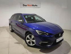 Azul Usado 2021 Seat Leon ST FR Familiar | 19.900 € (Precio justo)