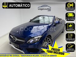 Azul Usado 2017 Mercedes C220 Descapotable | 29.900 € (Un poco caro)